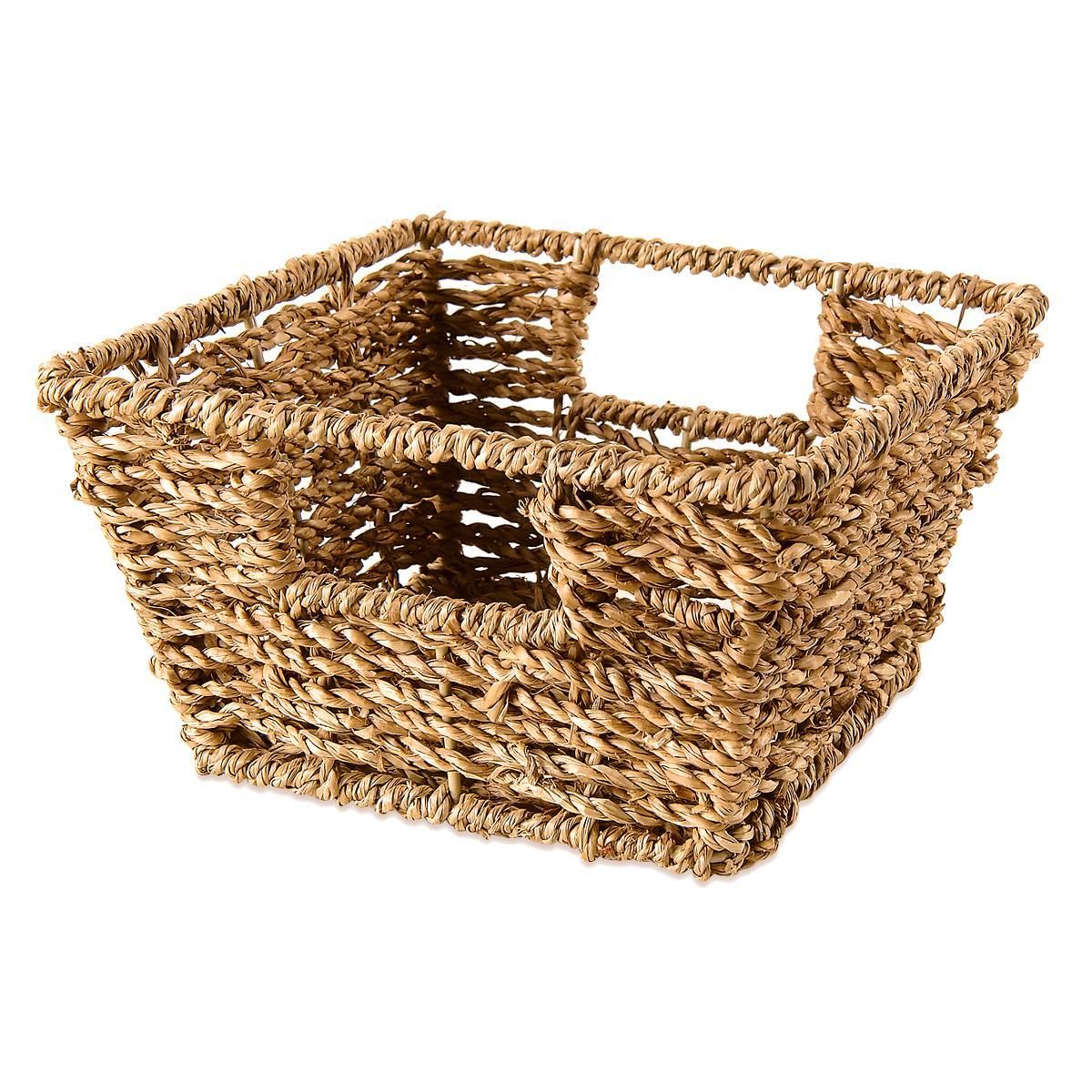 Sea Grass Basket with Handles Montessori Services