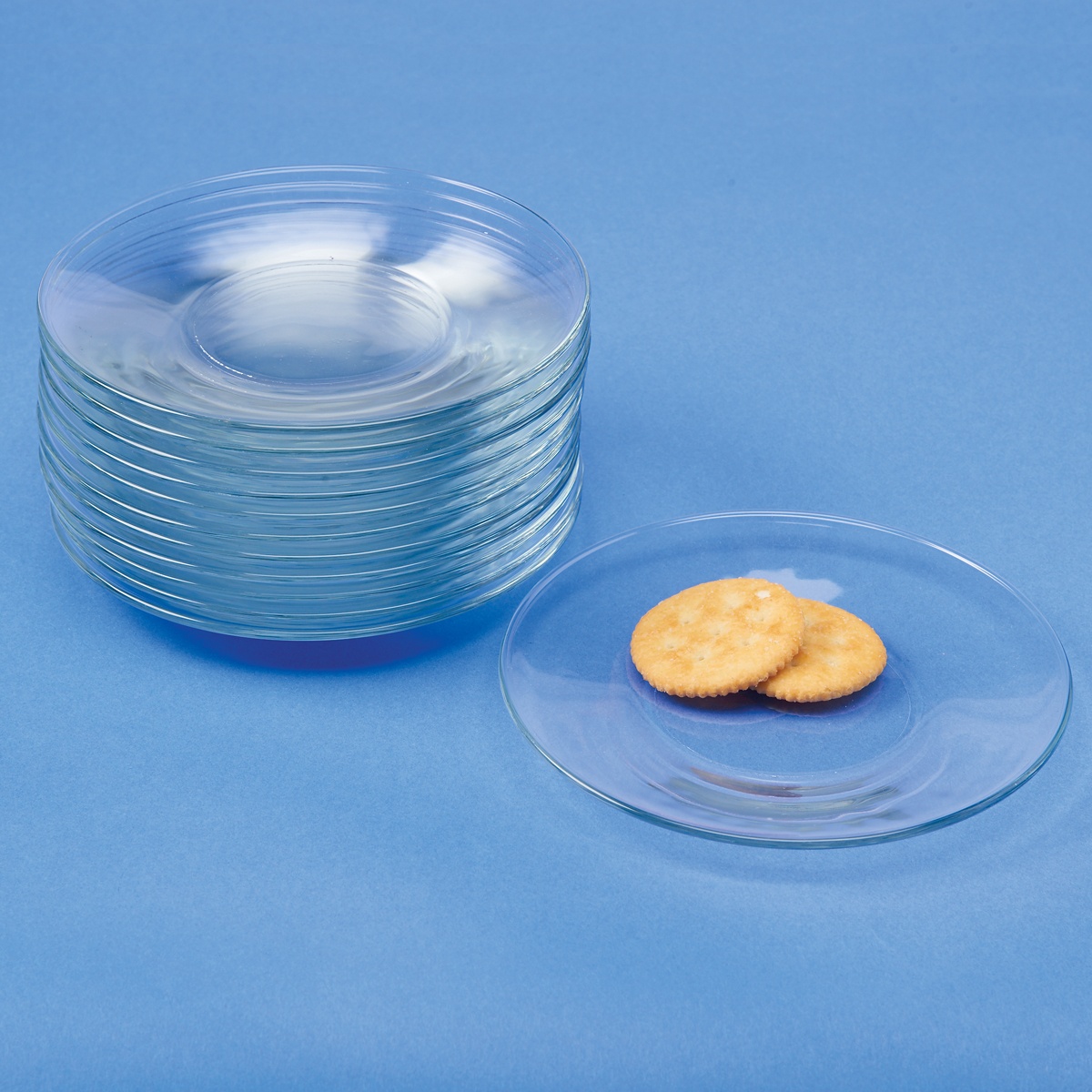Dozen Glass Snack Plates Montessori Services