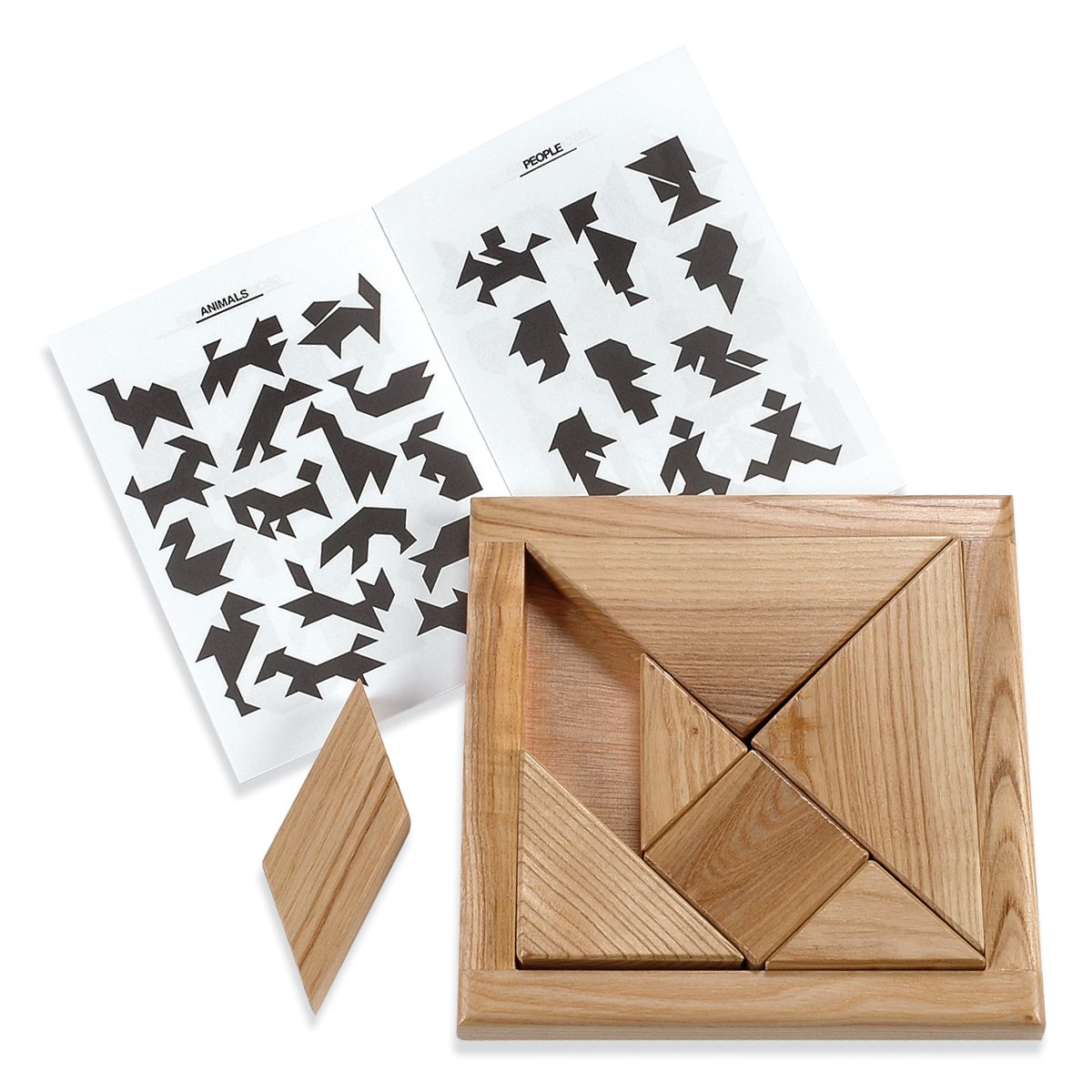 Wooden Tangram Puzzle For Small Hands