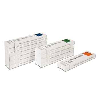 Set Of 11 Dozen 3-Sided Inset Pencils: 11 Colors