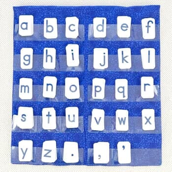 Blue Print Movable Alphabet with Pocket Chart