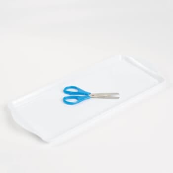 White Melamine Tray with Handles